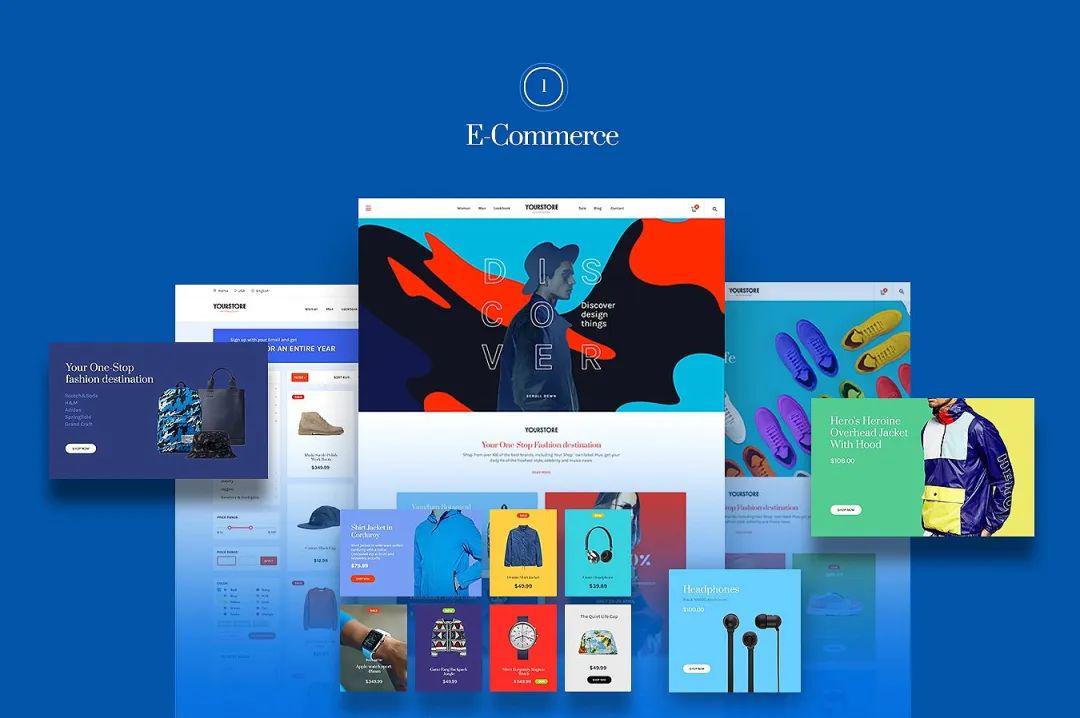 設(shè)計(jì)素材 | 色彩斑斕時(shí)尚服飾電商網(wǎng)頁(yè)設(shè)計(jì)套件[PSD] 深度解析與應(yīng)用指南